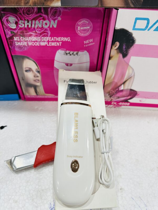 Ultrasonic Facial Skin Scrubber Beauty Machine Ion Deep Face Cleaning Peeling Shovel Exfoliating Skin Care Device