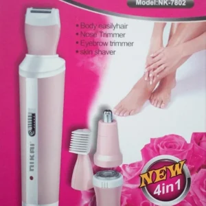 Nikai Nk-7802 Lady Shaver and Eyebrows Trimmer 4 in 1 shaver suit for ladies Best Trimmer for Women
